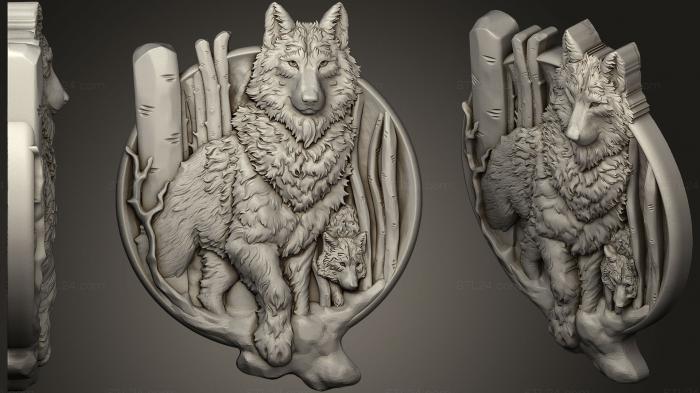 High reliefs and bas-reliefs of fantasy (Volki, GRLFF_0051) 3D models for cnc